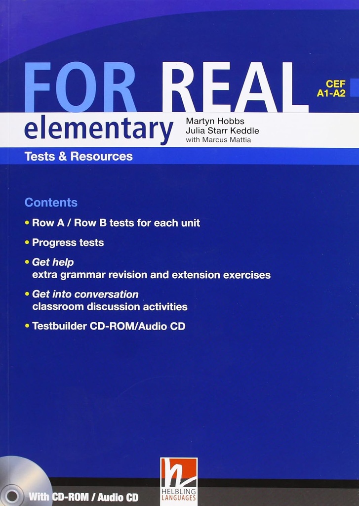 FOR REAL ELEMENTARY TESTS & RESOURCES BOOK