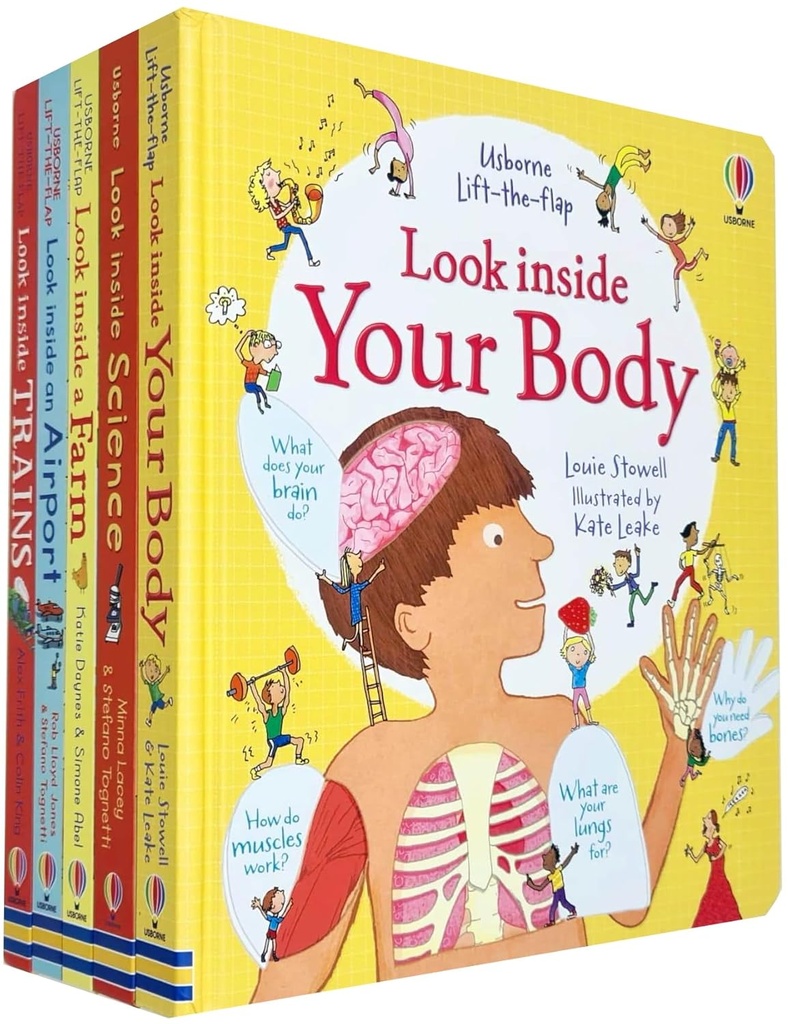 Usborne Lift the Flap Look Inside Collection Box Set (5 Books)