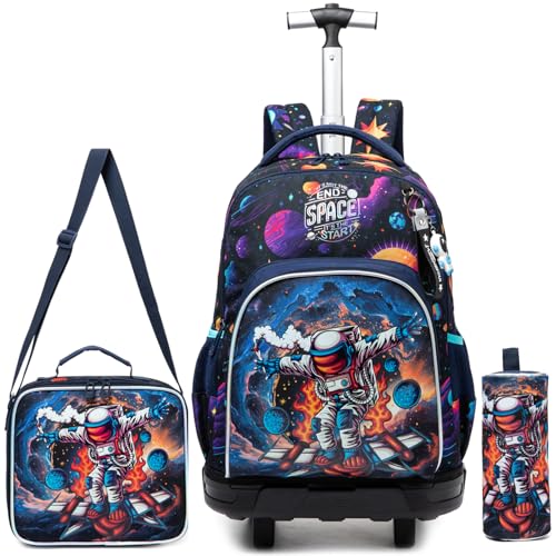 Cartable Roulette 17 Pouces 3 Pièces Galaxy