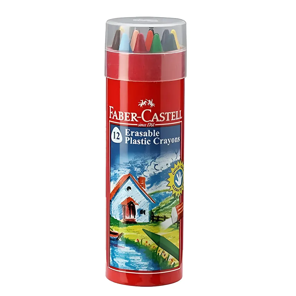 Crayons de Cire Effaçable 12+2 Pcs Faber Castel