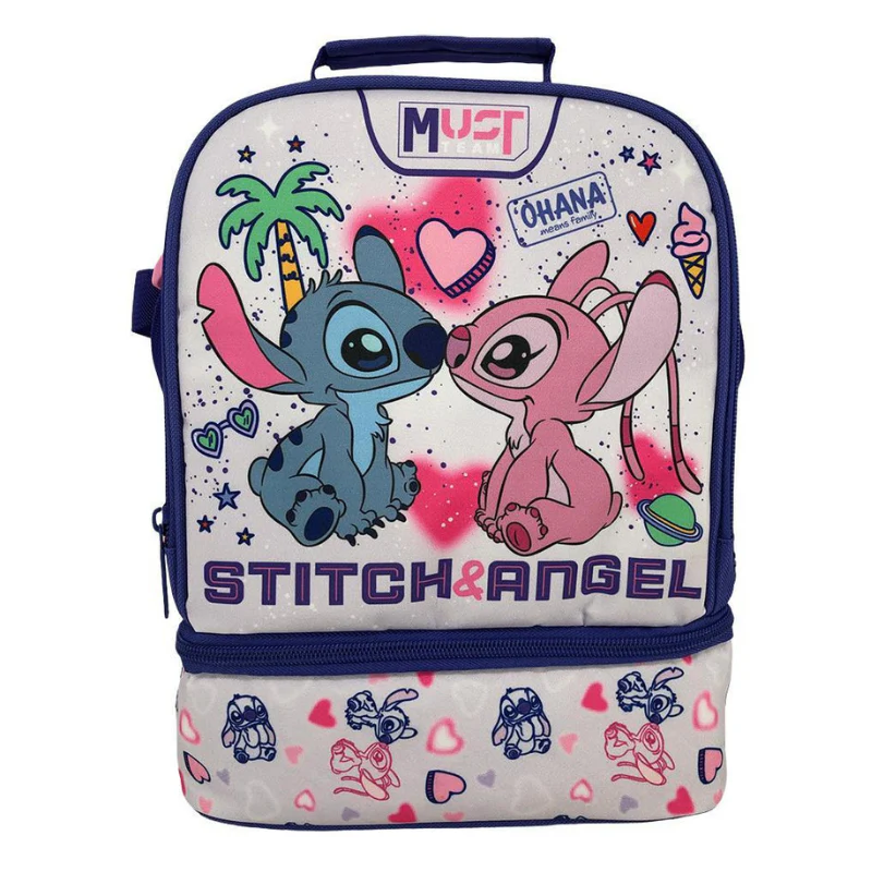 Sac Gouter 2 Compartiments Stitch & Angel