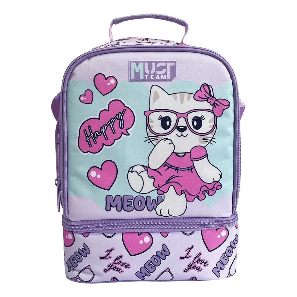 Sac Gouter 2 Compartiments Happy Meow
