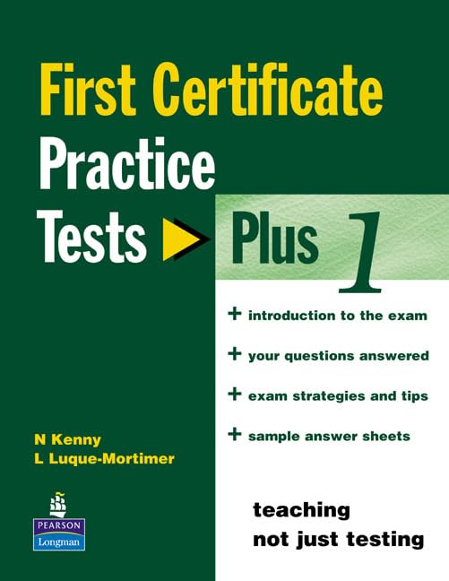 FIRST CERTIFICATE PRACTICE TEST PLUS 1 (NO KEY)