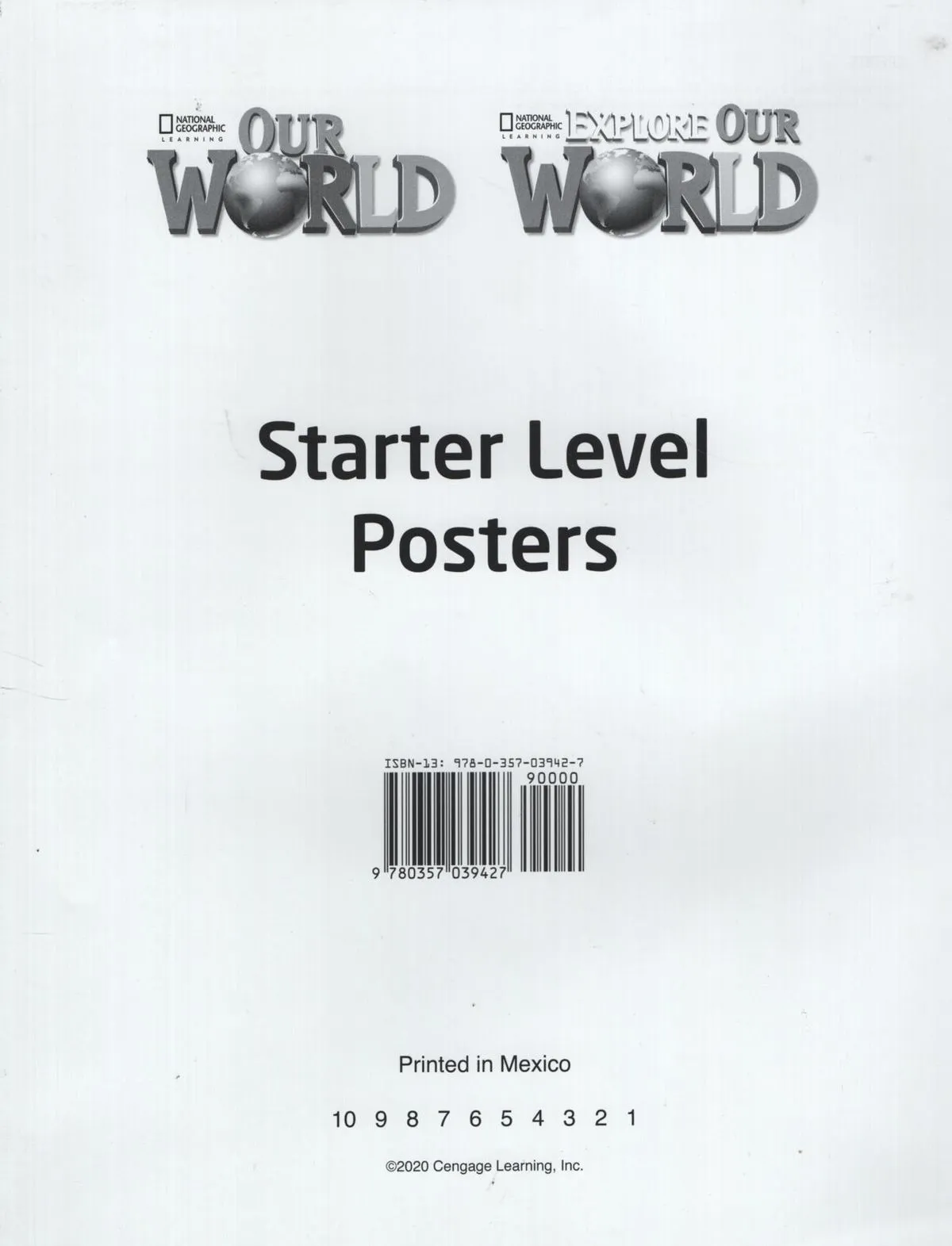 [9780357039427] OUR WORLD/EXPLORE OUR WORLD STARTER POSTERS (US 2ND ED)