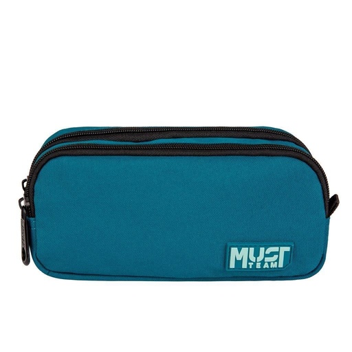 [5205698734137] Trousse 2 Poches Rectangulaire Must Team Bleu Petrole